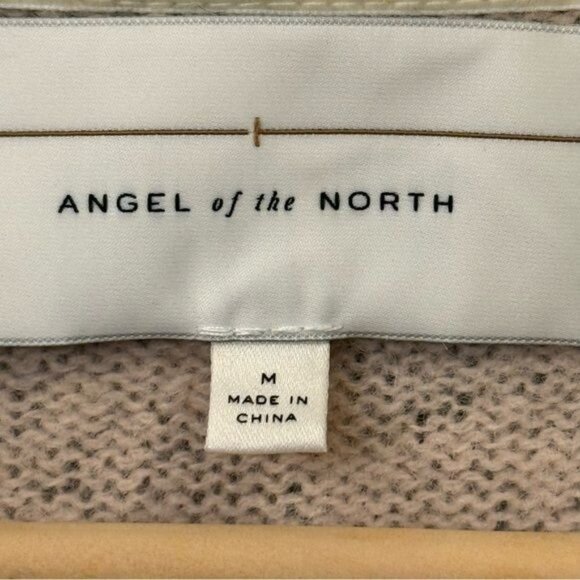 Anthropologie Angel of The North Brown Gray Stripe 100% Lambswool Sweater Medium - Picture 9 of 10